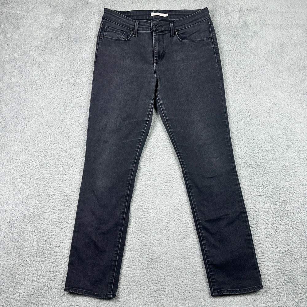 Levis Classic Mid Rise Skinny‎ Jeans Womens 12 W31xL30 Black Stretch